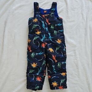 The Children's Place Multicolor Dinosaur Snow Bib 4T